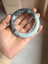 Load image into Gallery viewer, 卖了  56.2mm Certified 100% natural Type A black/white(wuji) chubby round cut jadeite jade bangle BP31-5844
