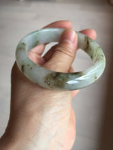 Load image into Gallery viewer, 57mm Certified type A 100% Natural icy watery light green brown The illusionary world Jadeite bangle BL116-9434
