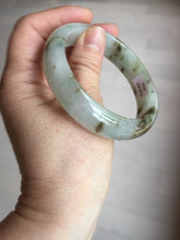 Load image into Gallery viewer, 57mm Certified type A 100% Natural icy watery light green brown The illusionary world Jadeite bangle BL116-9434
