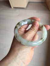 Load image into Gallery viewer, 57mm Certified type A 100% Natural icy watery light green brown The illusionary world Jadeite bangle BL116-9434
