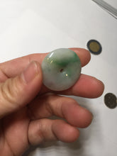 Load image into Gallery viewer, 27.8/6.1mm Type A 100% Natural sunny green light purple red Jadeite Jade Safety Guardian Button donuts Pendant group BP108
