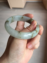 Load image into Gallery viewer, 57mm Certified type A 100% Natural icy watery light green brown The illusionary world Jadeite bangle BL116-9434
