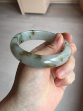 Load image into Gallery viewer, 57mm Certified type A 100% Natural icy watery light green brown The illusionary world Jadeite bangle BL116-9434
