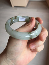 Load image into Gallery viewer, 57mm Certified type A 100% Natural icy watery light green brown The illusionary world Jadeite bangle BL116-9434
