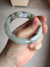 Load image into Gallery viewer, 57mm Certified type A 100% Natural icy watery light green brown The illusionary world Jadeite bangle BL116-9434
