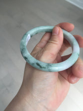 Load image into Gallery viewer, 58mm 100% natural type A certified dark green/purple jadeite jade bangle B120-3024
