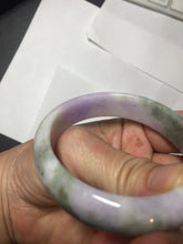 Load image into Gallery viewer, 50mm certified  100% natural Type A brown green/purple oval  jadeite jade bangle PB161-1095
