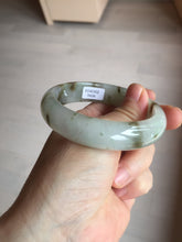 Load image into Gallery viewer, 57mm Certified type A 100% Natural icy watery light green brown The illusionary world Jadeite bangle BL116-9434
