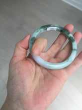 Load image into Gallery viewer, 58mm 100% natural type A certified dark green/purple jadeite jade bangle B120-3024
