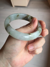 Load image into Gallery viewer, 57mm Certified type A 100% Natural icy watery light green brown The illusionary world Jadeite bangle BL116-9434
