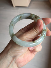 Load image into Gallery viewer, 57mm Certified type A 100% Natural icy watery light green brown The illusionary world Jadeite bangle BL116-9434
