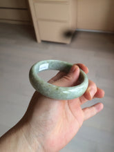 Load image into Gallery viewer, 57.6mm certified 100% natural type A sunny green/white/yellow/gray jadeite jade bangle BG76-0694
