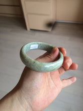 Load image into Gallery viewer, 57.6mm certified 100% natural type A sunny green/white/yellow/gray jadeite jade bangle BG76-0694
