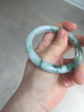 Load image into Gallery viewer, 58mm 100% natural type A certified dark green/purple jadeite jade bangle B120-3024
