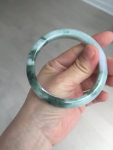 Load image into Gallery viewer, 58mm 100% natural type A certified dark green/purple jadeite jade bangle B120-3024
