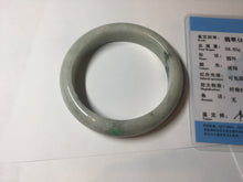 Load image into Gallery viewer, 56.8mm certified Type A 100% Natural sunny green light green Jadeite Jade bangle D140-4008
