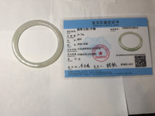 Load image into Gallery viewer, 57mm certified 100% natural type A icy watery white beige flat jadeite bangle PD25-5814

