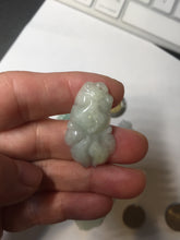 Load image into Gallery viewer, 100% Natural clear sunny green gray  jadeite jade golden fish Pendant group BP109
