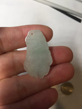 Load image into Gallery viewer, 100% Natural clear sunny green gray  jadeite jade golden fish Pendant group BP109
