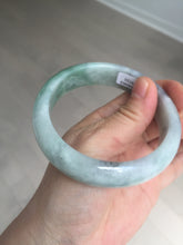 Load image into Gallery viewer, 60.2mm certified type A 100% Natural green/black/red chubby Jadeite Jade bangle B119-9123
