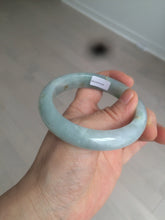 Load image into Gallery viewer, 57.4mm Certified Type A 100% Natural light yellow/blue/green Jadeite Jade bangle BK22-4406
