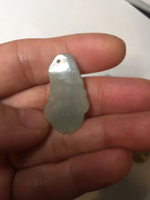 Load image into Gallery viewer, 100% Natural clear sunny green gray  jadeite jade golden fish Pendant group BP109
