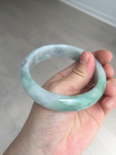 Load image into Gallery viewer, 60.2mm certified type A 100% Natural green/black/red chubby Jadeite Jade bangle B119-9123
