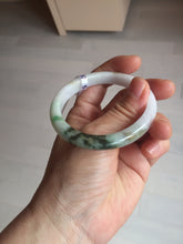 Load image into Gallery viewer, 52mm certified Type A 100% Natural sunny green yellow brown white oval Jadeite Jade bangle Q138-1727
