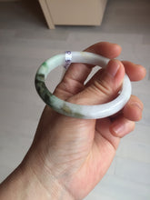 Load image into Gallery viewer, 52mm certified Type A 100% Natural sunny green yellow brown white oval Jadeite Jade bangle Q138-1727
