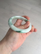 Load image into Gallery viewer, 54mm Certified 100% natural Type A sunny green/white  jadeite jade bangle BK97-0352
