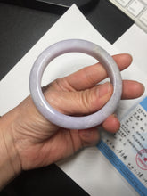 Load image into Gallery viewer, 55mm 100% natural type A light purple white jadeite jade bangle BM101-2838
