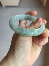 Load image into Gallery viewer, 55.5mm Certified Type A 100% Natural light green with carved Ancient Coin, Auspicious Cloud, and Lingzhi Jadeite Jade bangle PA75-6260
