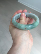 Load image into Gallery viewer, 60.3mm certified type A 100% Natural green/red chubby Jadeite Jade bangle B117-9131
