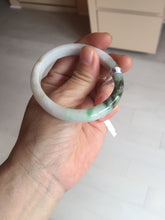 Load image into Gallery viewer, 52mm certified Type A 100% Natural sunny green yellow brown white oval Jadeite Jade bangle Q138-1727
