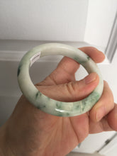 Load image into Gallery viewer, 54mm Certified 100% natural Type A sunny green/white  jadeite jade bangle BK97-0352
