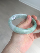 Load image into Gallery viewer, 60.3mm certified type A 100% Natural green/red chubby Jadeite Jade bangle B117-9131
