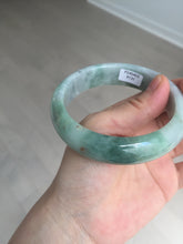 Load image into Gallery viewer, 60.3mm certified type A 100% Natural green/red chubby Jadeite Jade bangle B117-9131
