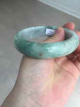 Load image into Gallery viewer, 60.3mm certified type A 100% Natural green/red chubby Jadeite Jade bangle B117-9131
