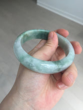 Load image into Gallery viewer, 60.3mm certified type A 100% Natural green/red chubby Jadeite Jade bangle B117-9131
