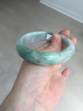 Load image into Gallery viewer, 60.3mm certified type A 100% Natural green/red chubby Jadeite Jade bangle B117-9131
