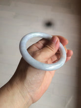 Load image into Gallery viewer, 54mm Certified type A 100%  Natural white/light purple round cut Jadeite bangle AC77-0319
