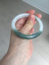 Load image into Gallery viewer, 54.5mm certified 100% natural icy watery oily dark green jadeite jade bangle B112-9120
