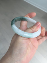 Load image into Gallery viewer, 54.5mm certified 100% natural icy watery oily dark green jadeite jade bangle B112-9120
