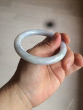 Load image into Gallery viewer, 54mm Certified type A 100%  Natural white/light purple round cut Jadeite bangle AC77-0319
