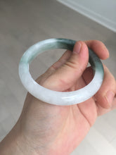 Load image into Gallery viewer, 54.5mm certified 100% natural icy watery oily dark green jadeite jade bangle B112-9120
