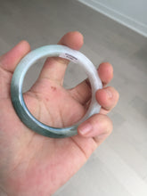 Load image into Gallery viewer, 54.5mm certified 100% natural icy watery oily dark green jadeite jade bangle B112-9120
