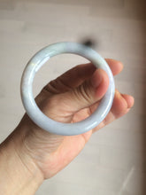 Load image into Gallery viewer, 54mm Certified type A 100%  Natural white/light purple round cut Jadeite bangle AC77-0319
