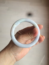 Load image into Gallery viewer, 54mm Certified type A 100%  Natural white/light purple round cut Jadeite bangle AC77-0319
