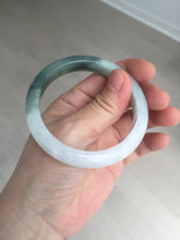 Load image into Gallery viewer, 54.5mm certified 100% natural icy watery oily dark green jadeite jade bangle B112-9120
