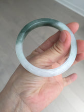 Load image into Gallery viewer, 54.5mm certified 100% natural icy watery oily dark green jadeite jade bangle B112-9120
